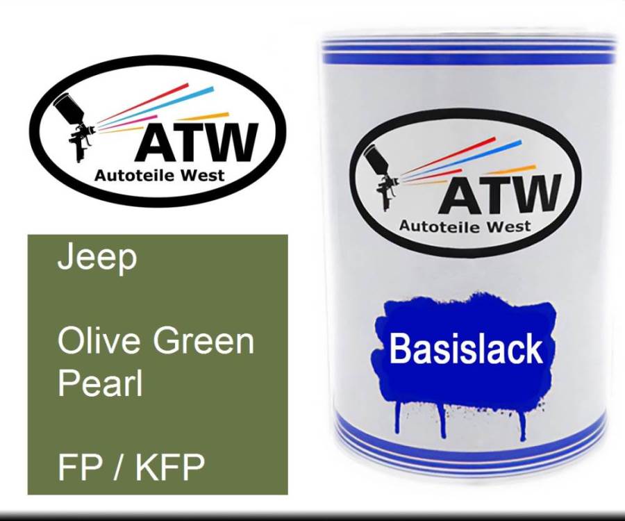 Jeep, Olive Green Pearl, FP / KFP: 500ml Lackdose, von ATW Autoteile West.